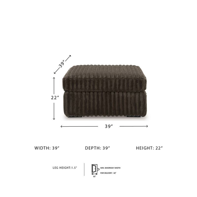 Signature Design by Ashley Midnight-Madness Brown Oversized Accent Ottoman