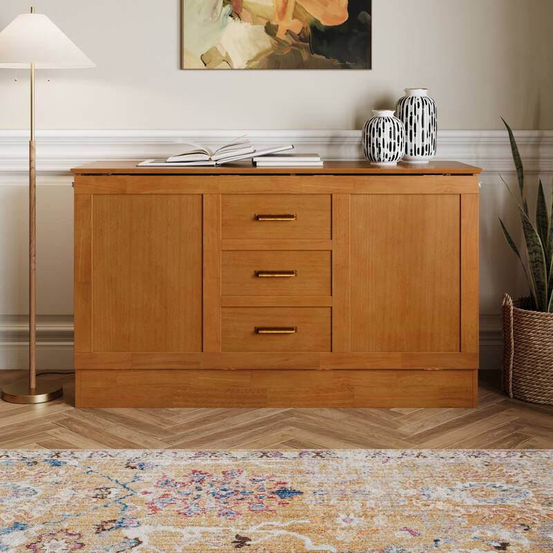 AFI Charleston Murphy Bed Chest with 6" Mattress