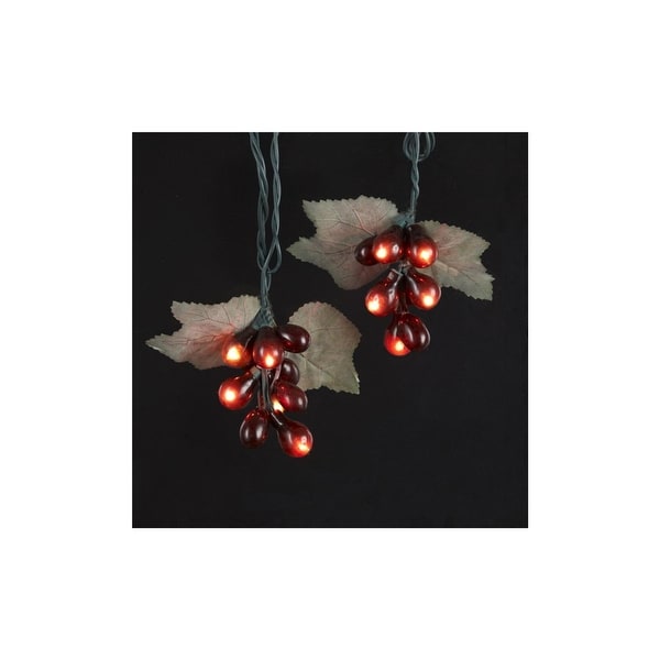 Shop 10' Pre-Lit Tuscan Winery Burgundy Red Grape Cluster Christmas Shop 10' Pre-Lit Tuscan Winery Burgundy Red Grape Cluster Christmas Lights - Free Shipping On Orders Over $45 - Overstock.com - 14475528 - Shop 10' Pre-Lit Tuscan Winery Burgundy Red Grape Cluster Christmas