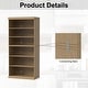 preview thumbnail 5 of 4, 67" Solid Wood 6-Shelf Bookcase Storage