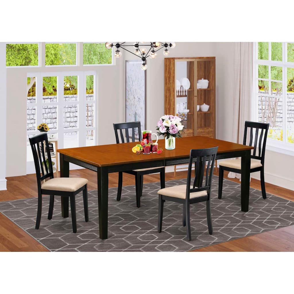 Rectangular Dining Table Set - 8 Seat Kitchen Table with Chairs - Modern Elegance