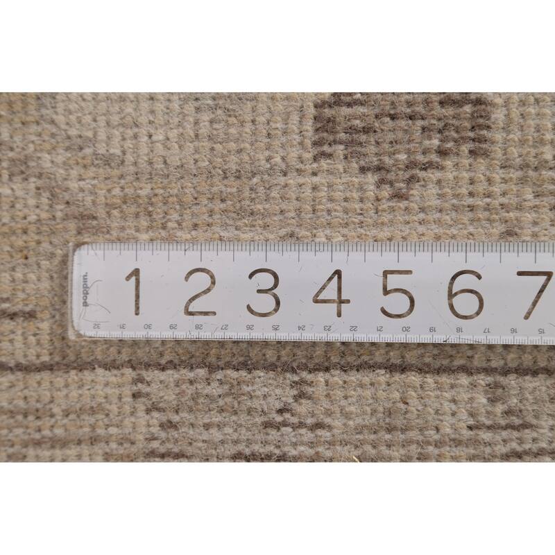 Ivory / Beige Oushak Oriental Runner Rug Handmade Wool Carpet - 2'7"x 11'10"