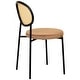 preview thumbnail 22 of 92, Leisuremod Euston Modern Velvet/Leather Dining Chair - Minimalist Wicker Back Accent Chair for Home Living Room & Kitchen