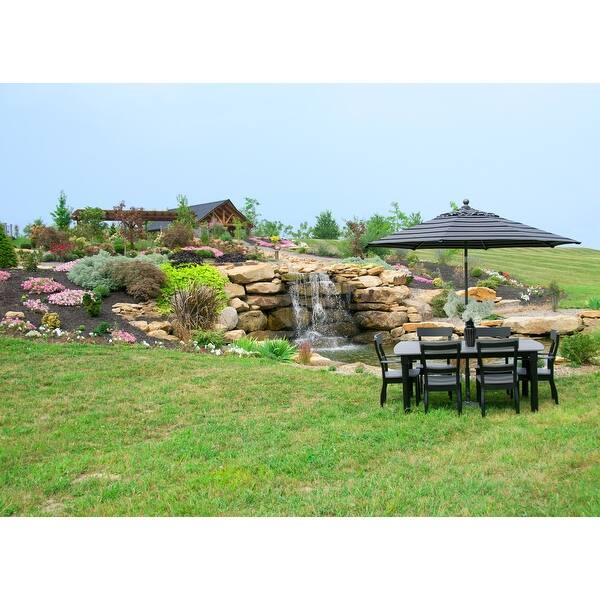 american furniture patio umbrellas Amazon.com : 10 FT Patio Umbrella, 3 Tier Outdoor Table Umbrella with 8  Sturdy Glass Fiber Ribs and Push Button Tilt, Outdoor Patio Umbrellas for  Market Pool Garden Backyard, 1.5" Pole, Champagne (