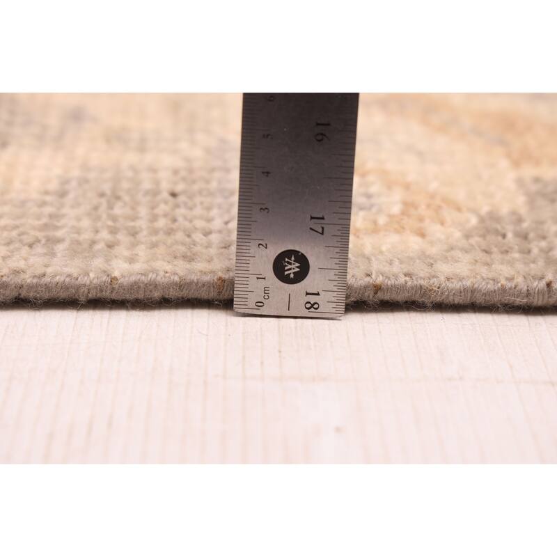 ECARPETGALLERY Hand-knotted Kavya Oushak Dark Grey Wool Rug - 8'9 x 11'8