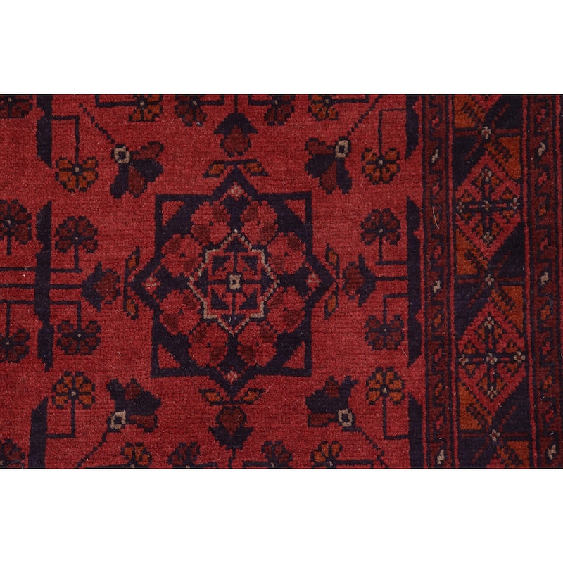 Vintage Biljik Khal Mohammadi Kaiden Red/Blue Rug - 3'5'' x 4'10''