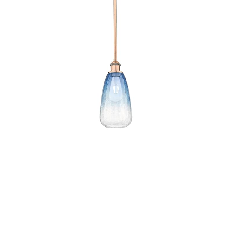 Innovations Lighting 616-1S-13-6 Brookhaven Almond Pendant Brookhaven - Antique Copper / Sapphire Blue
