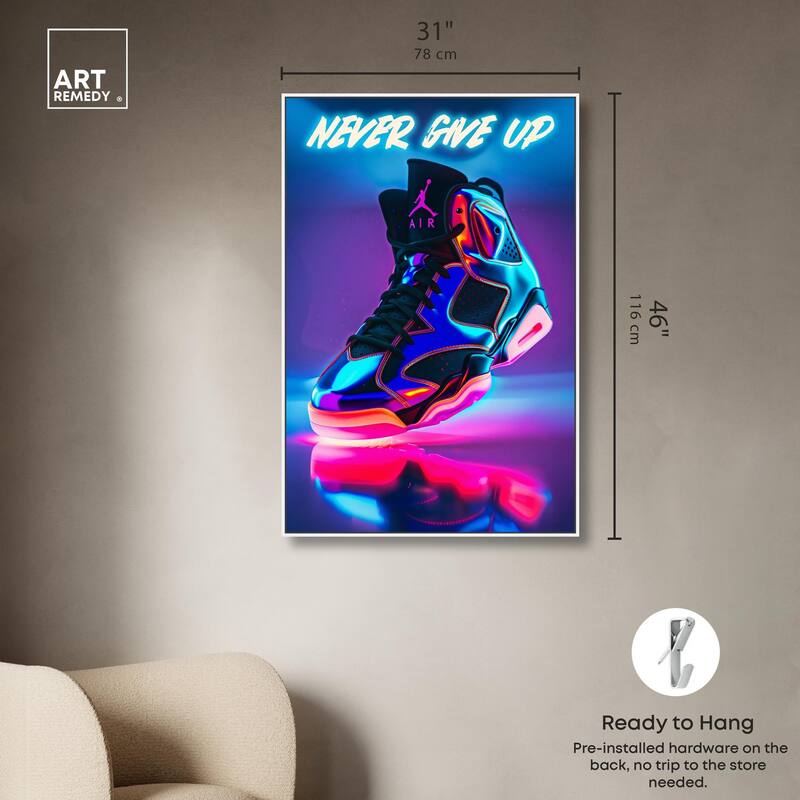 Cool Glow Sneaker Hype Canvas by Art Remedy