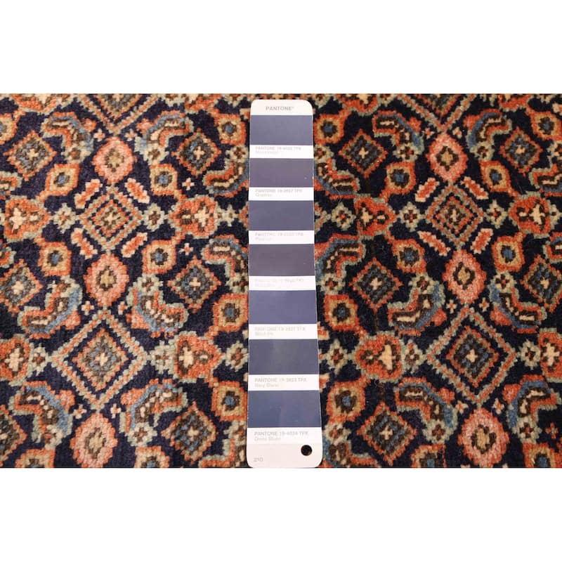 ECARPETGALLERY Hand-knotted Kayseri Vintage Dark Navy Wool Rug - 4'9 x 7'9