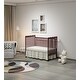 preview thumbnail 6 of 7, Espresso 3-in-1 Convertible Crib Sustainable Pinewood Non-Toxic Finish Locking Wheels
