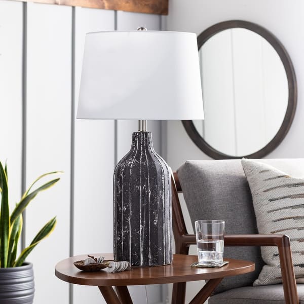 slide 1 of 6, Arther Modern Black Ceramic 28-inch Table Lamp - 28"H x 15"W x 15"D