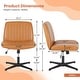 preview thumbnail 41 of 66, Desk Chairs. Cross Legged Office Task Armless Wide Vanity Makeup Chair Computer Chairs for Home Office
