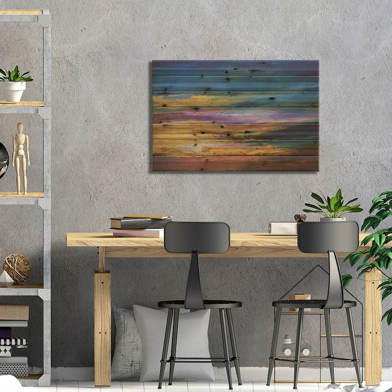 Desert Sunset Print On Wood by Michael Creese - Multi-Color