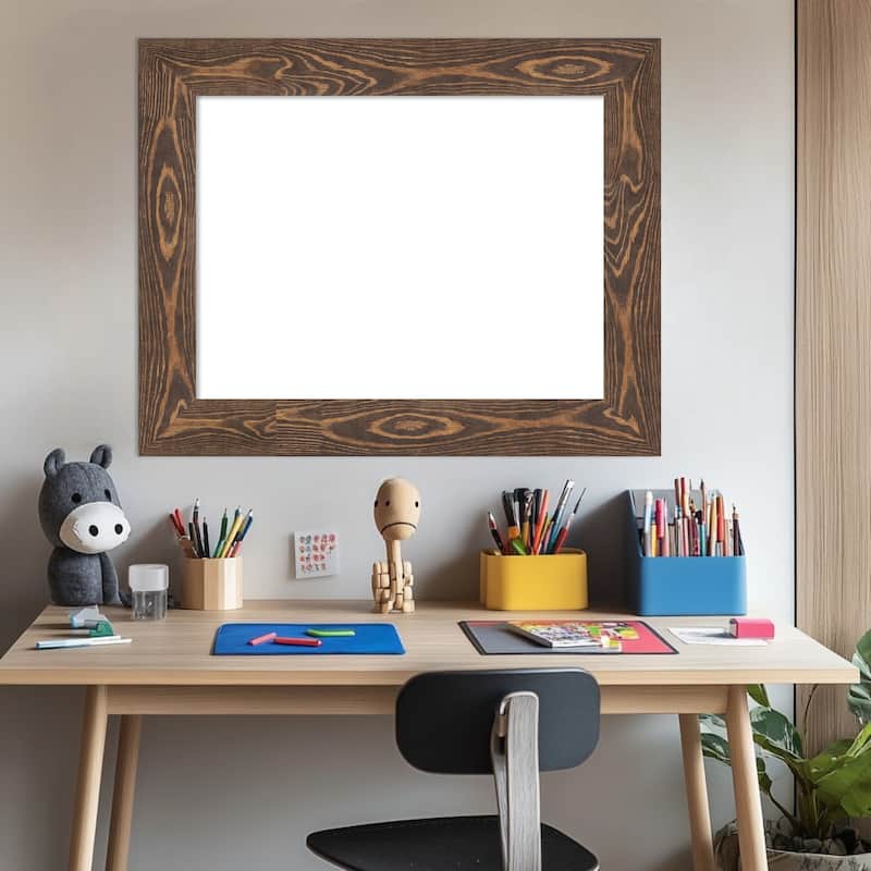 Amanti Art Bridge Black Framed Dry Erase Magnetic Board