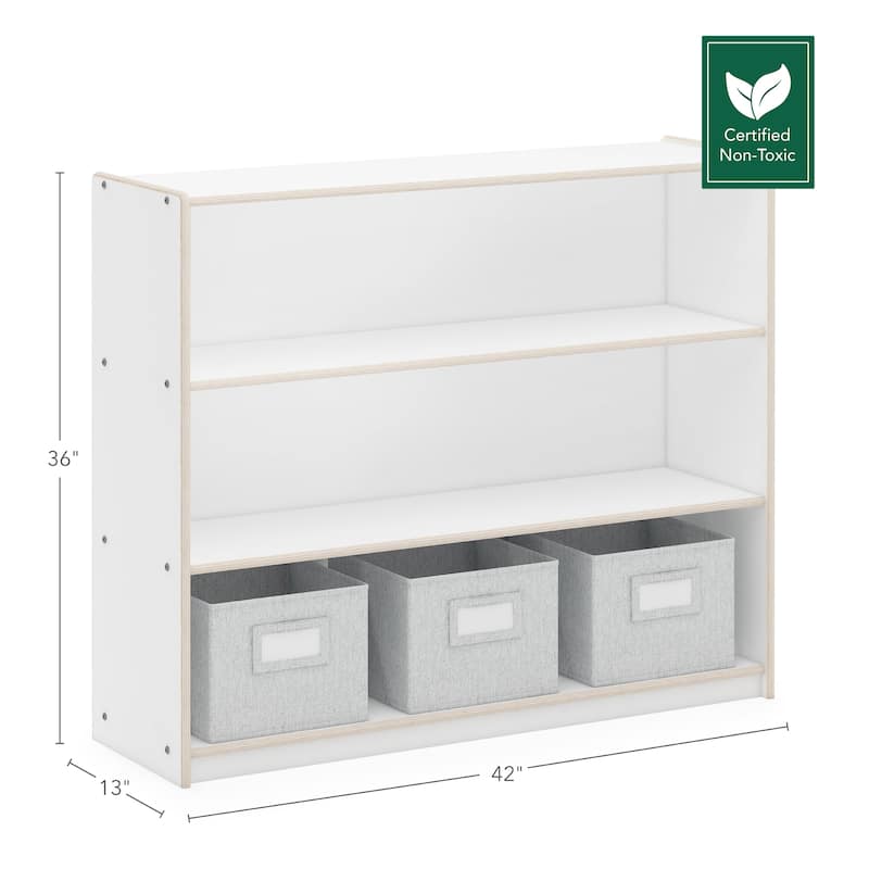 Guidecraft EdQ Essentials Three Shelf Open Storage 36"