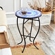preview thumbnail 3 of 68, Indoor/Outdoor Turkish Mosaic Tile Side Table and Plant Stand