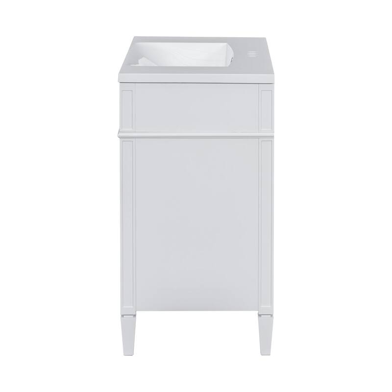 36 inch Solid Wood and MDF Freestanding Bathroom Vanity Set with Integrated Ceramic Sink - 36'' x 33''