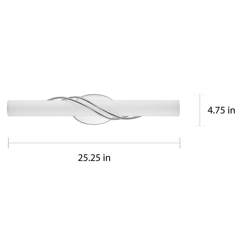 Porch & Den Blaylock Polished Chrome LED light Vanity Light - Polished Chrome