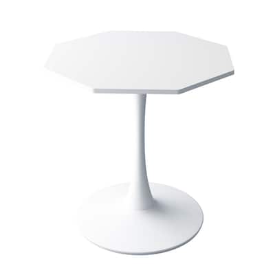 31.50"Modern Octagonal Coffee Table with MDF Table Top, Metal Base