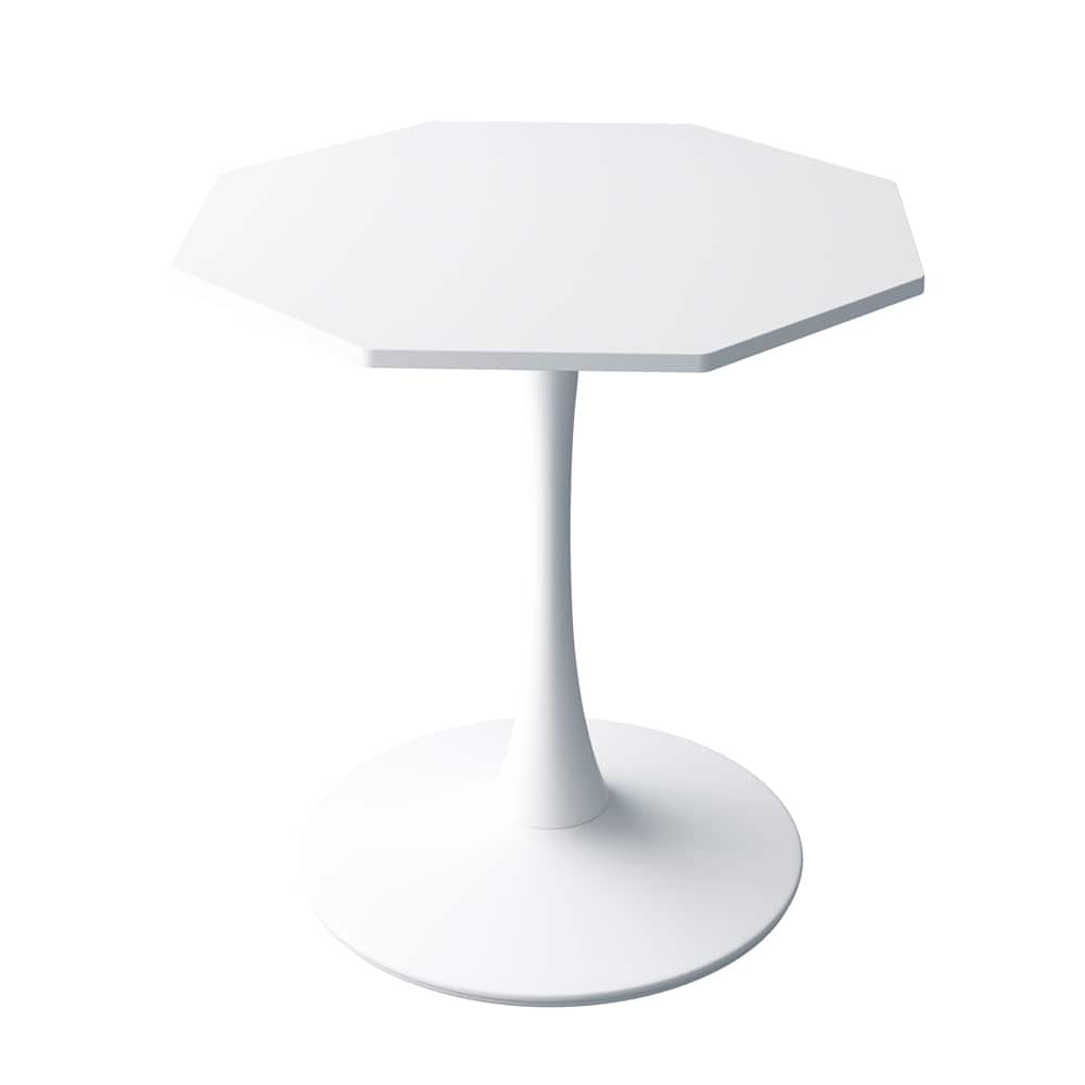 31.50"Modern Octagonal Coffee Table with MDF Table Top, Metal Base