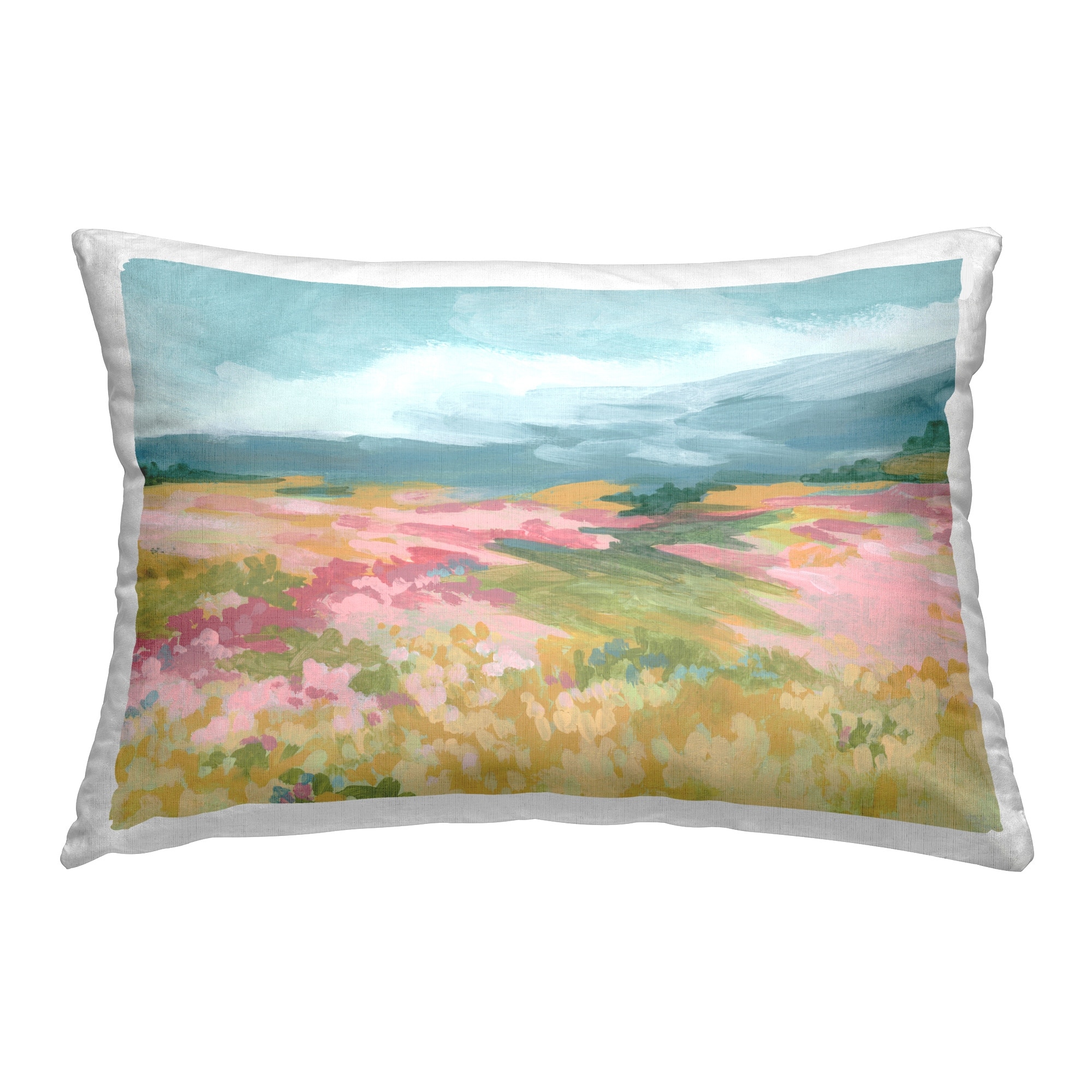 Stupell Dynamic Pastel Hills Decorative Printed Throw Pillow Design by June Erica Vess