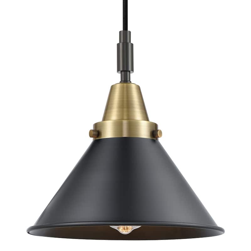 Innovations Lighting 447-1P-M10-BK Briarcliff 10" Wide Mini Pendant - Black Antique Brass
