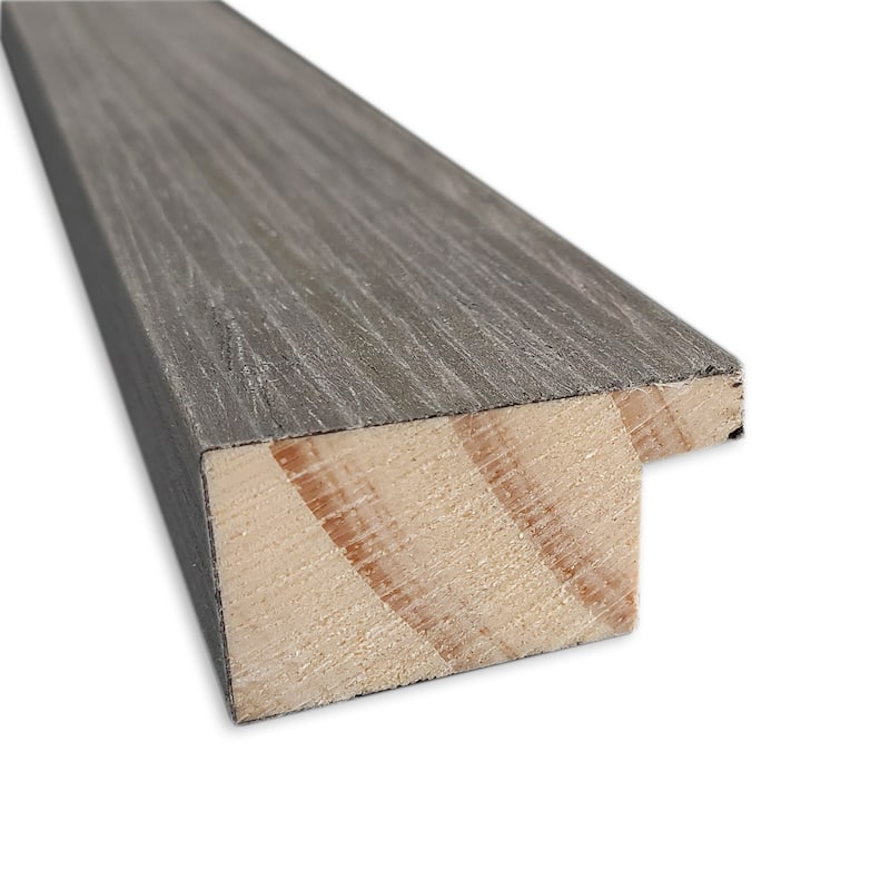 Pinstripe Lead Grey Wood Framed Natural Corkboard Bulletin Board