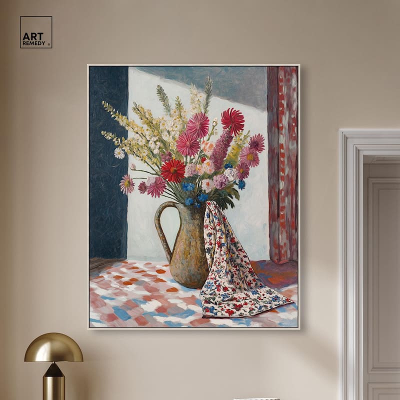 Draped in Flowers Canvas by Art Remedy