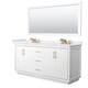 Option White / White Cultured Marble Top / Satin Bronze