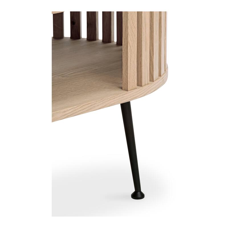 NADAAL STUDIOS Jules, Coffee Table Oval Solid Oak with Steel Legs, Natural