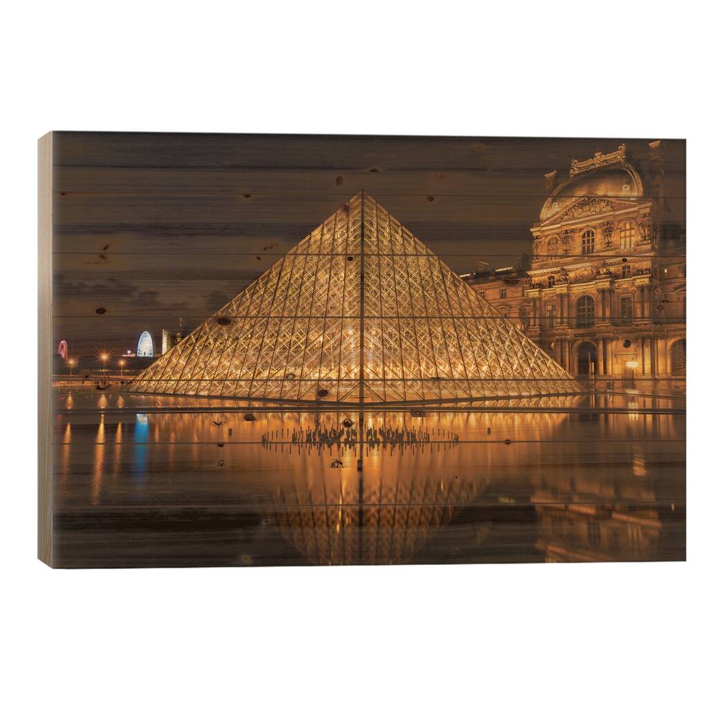 The Louvre, Paris Print On Wood by Anders Jorulf - Multi-Color