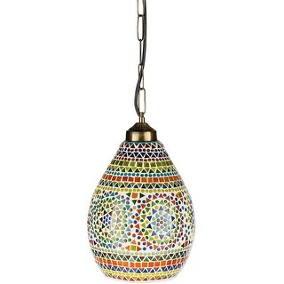 Artistic Weavers Montmartre Moroccan Glass Hanging Pendant