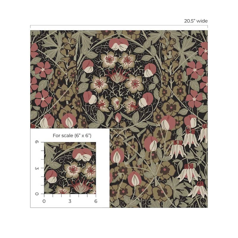 Seabrook Designs Tulip Garden Prepasted Wallpaper