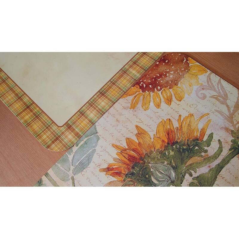 Reflections of the Sun Vinyl Reversible Placemats Set of Four