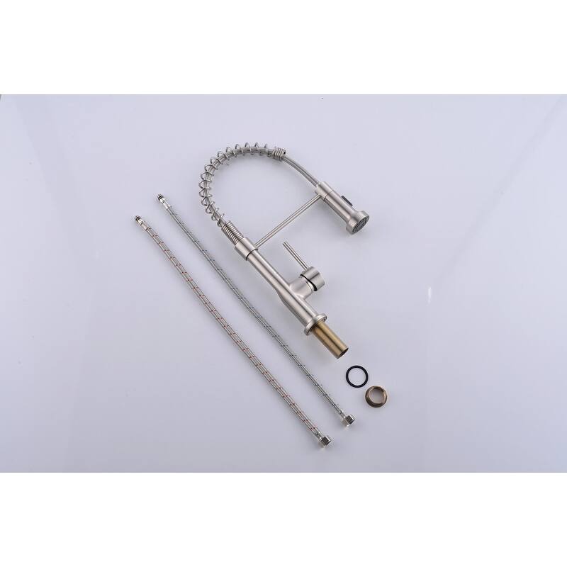 Single Handle One Hole Kitchen Faucets Pull Down Sprayer Spring