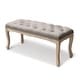 preview thumbnail 15 of 19, Wooden Upholstered Tufted Bench 43.3" W x 15" D x 18.90" H - Grey