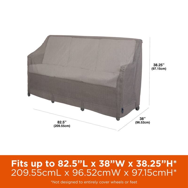 Modern Leisure Garrison Waterproof Outdoor Patio Loveseat Cover, 82.5"W x 38"D x 38.25"H, Heather Gray
