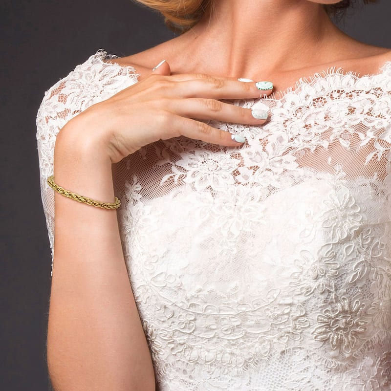 Miadora 6mm Infinity Rope Chain Bracelet in 14k Yellow Gold - 9 in