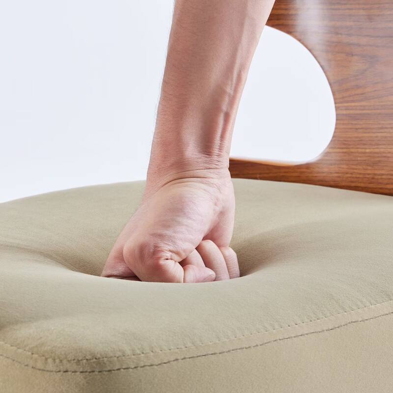 Modern Upholstered Dining Chairs with Curved Backrest (Set of 2)