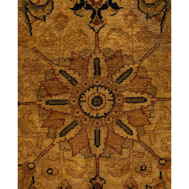 Overdyed One-of-a-Kind Hand-Knotted Area Rug - Gold - 9' 1" x 9' 1"