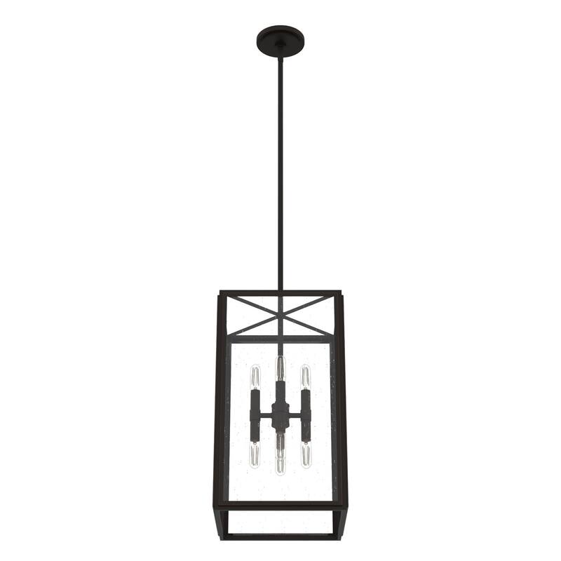 Hunter Felippe 8-Light Pendant w/Clear Seeded Glass, Industrial, Modern Farmhouse - Entry, Island, Dining Room