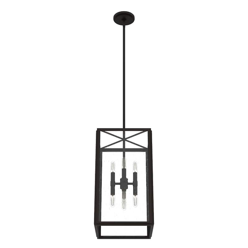 Hunter Felippe 8-Light Pendant w/Clear Seeded Glass, Industrial, Modern Farmhouse - Entry, Island, Dining Room