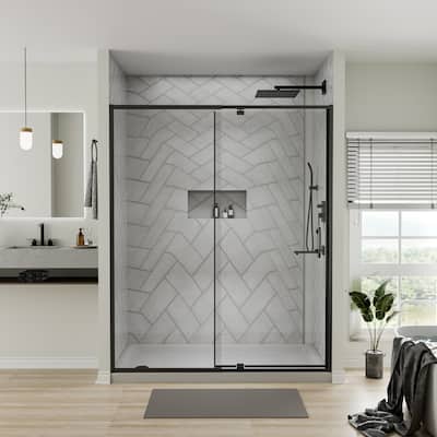 56-60" Bathtub Pivot Shower Screen Door - 60''x 71''