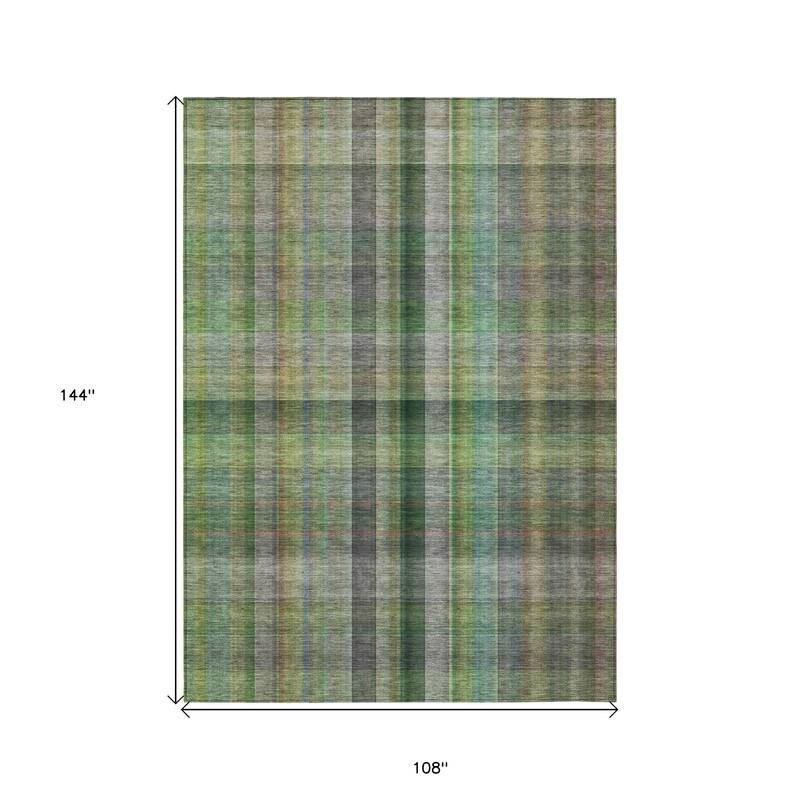 Alloro Plaid Weather Resistant Blended Style Outdoor Rug