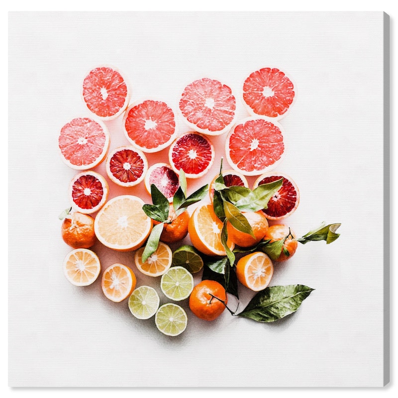 Wynwood Studio 'Citrus Love' Food and Cuisine Wall Art Canvas Print Fruits - Orange, Green