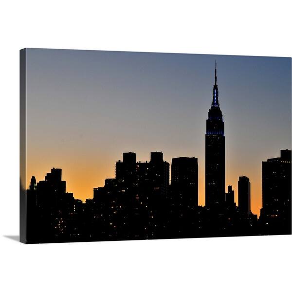 Silhouette Of Manhattan Skyline With The Empire State Building New York City Canvas Wall Art Overstock Silhouette Of Manhattan Skyline With The Empire State Building New York City Canvas Wall Art Overstock