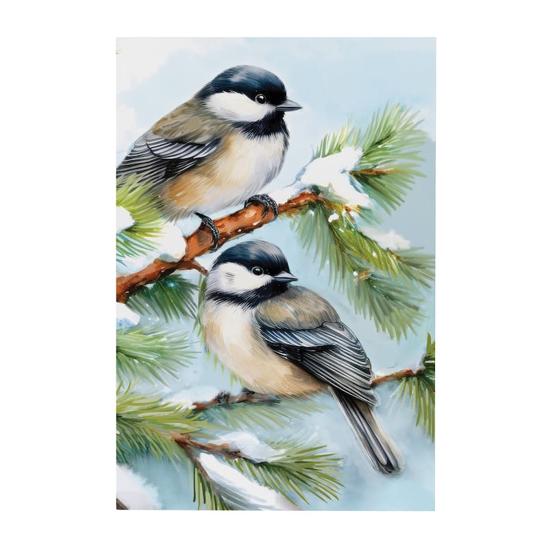 Holiday Chickadees Indoor Wall Decor, 24"x16"