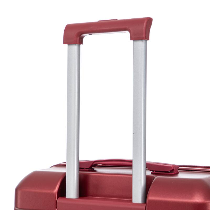 20"/24"/28" 3-Piece, Modern Luggage Sets with Retractable Handle and Combination Lock, for Boarding Travel, Wine Red