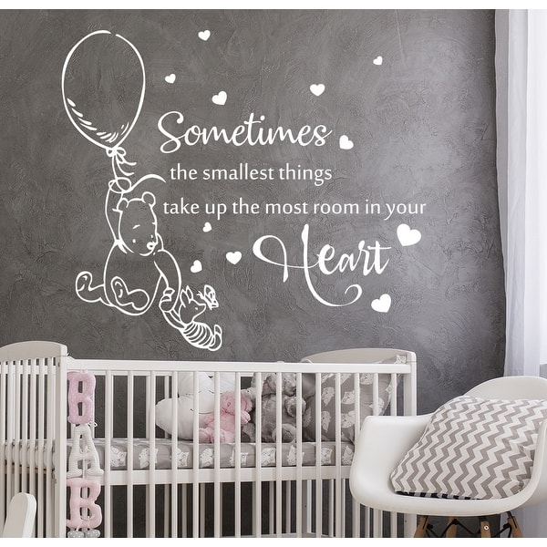 Shop Classic Winnie The Pooh Quote Nursery Wall Decal Overstock 31931709