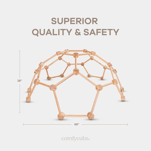 dimension image slide 1 of 5, Comfy Cubs Wooden Climbing Toys for Toddlers 3-6 - Montessori Climber for Kids - Easy to Assemble